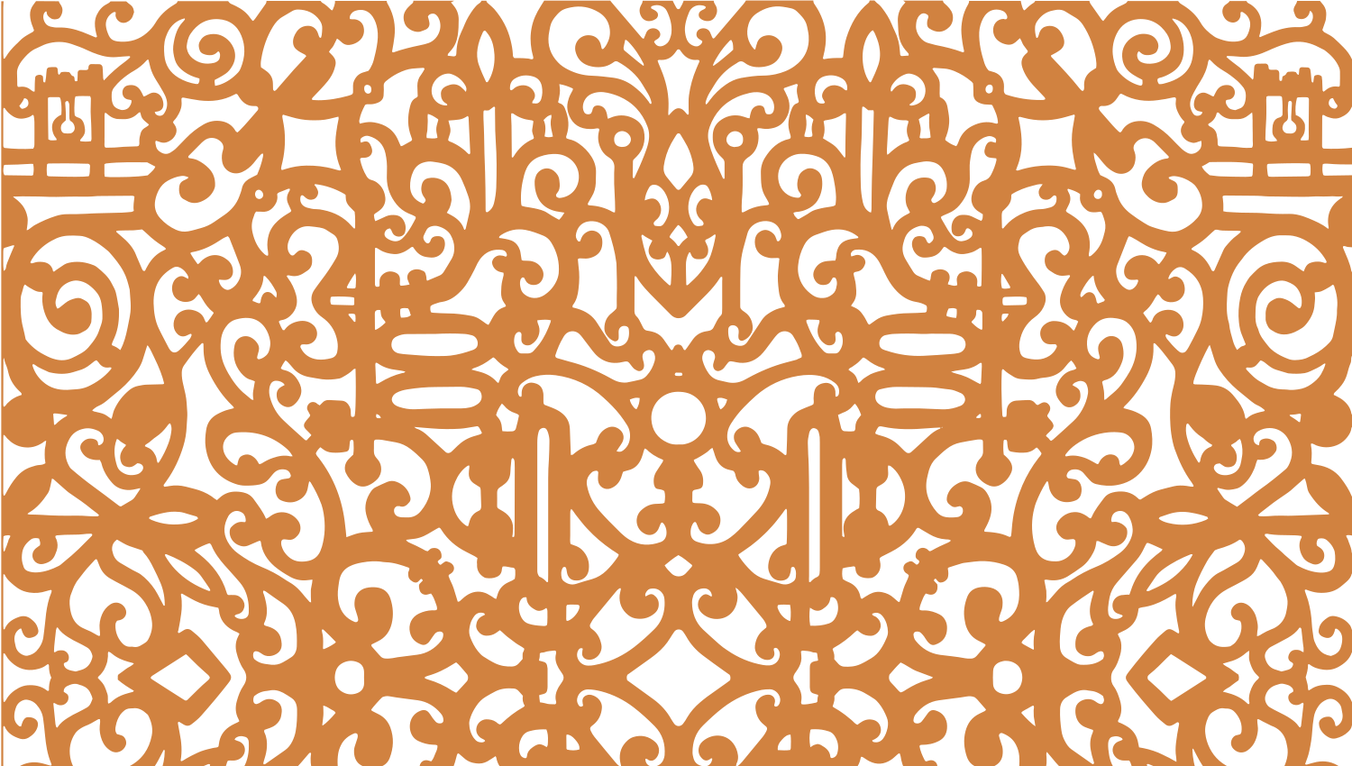 Parasoleil™ Preston Iron© pattern displayed with a ochre color overlay