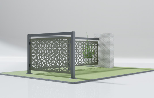 Rendering of a Parasoleil™ Screen Structural System