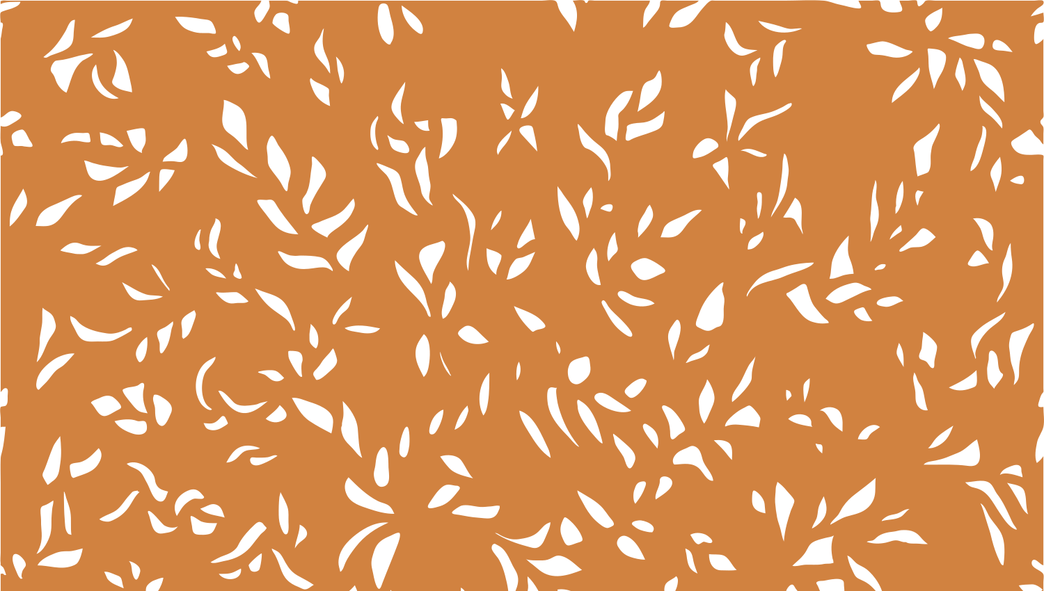 Parasoleil™ bb Leaves© pattern displayed with a ochre color overlay