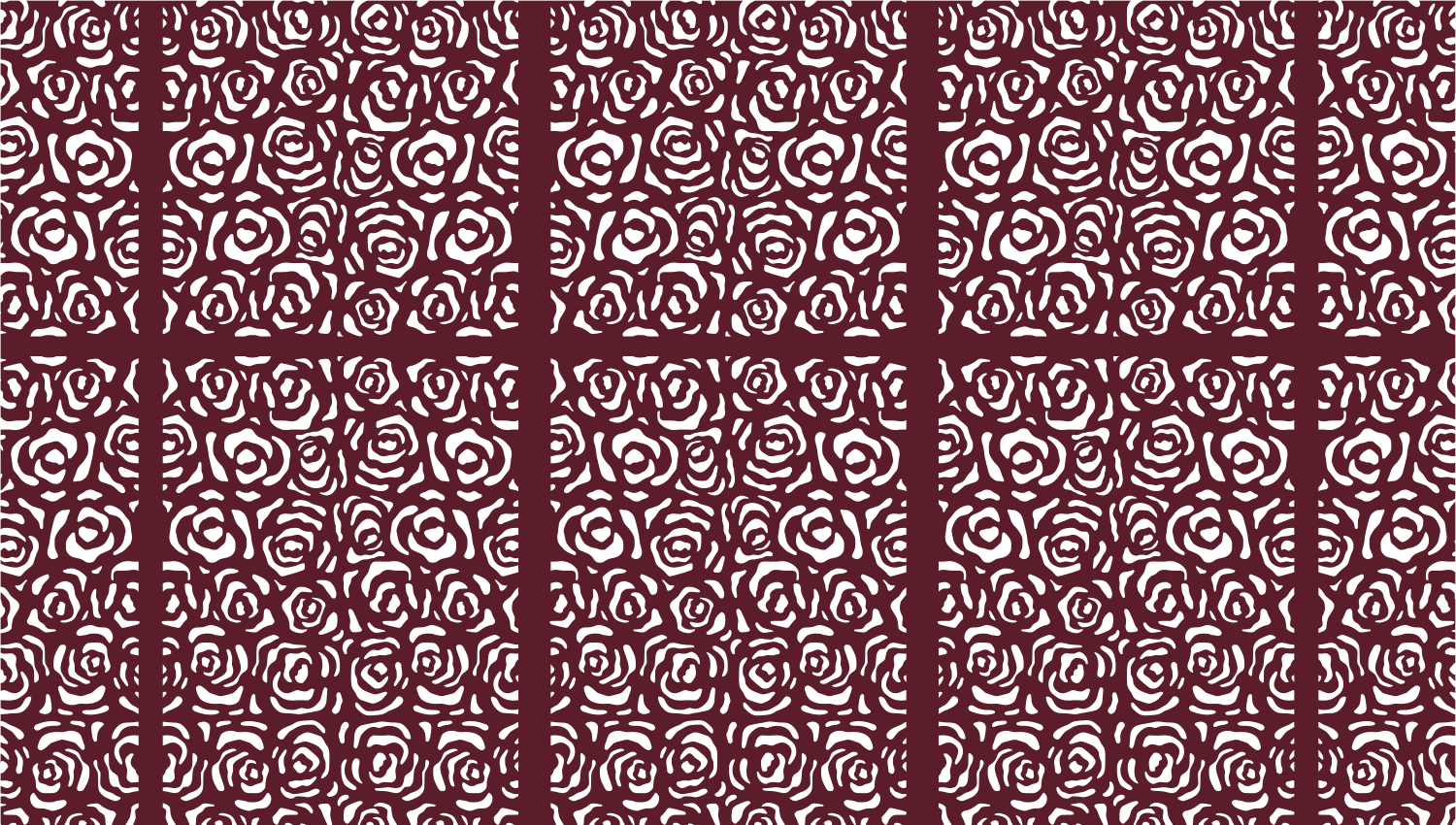 Parasoleil™ Fleurs Rose© pattern displayed with a burgundy color overlay