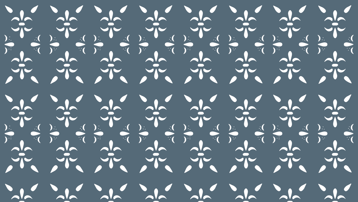 Parasoleil™ Grand Fleur© pattern displayed with a blue color overlay