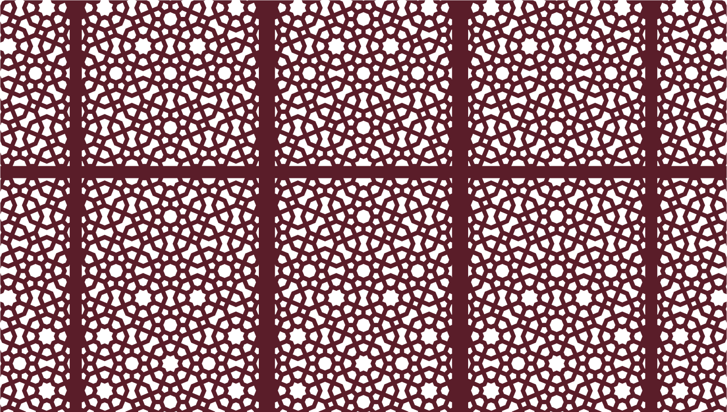 Parasoleil™ Jaali© pattern displayed with a burgundy color overlay