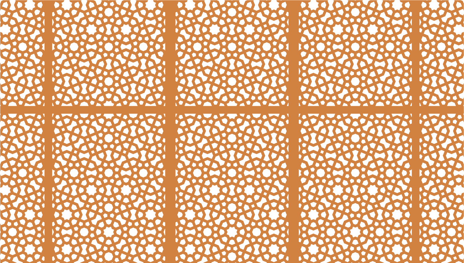 Parasoleil™ Jaali© pattern displayed with a ochre color overlay