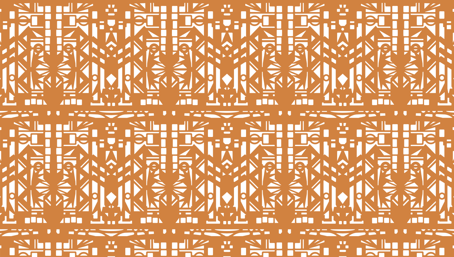 Parasoleil™ Kitty's Pattern© pattern displayed with a ochre color overlay