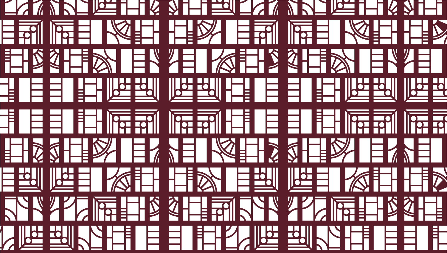 Parasoleil™ The Intercontinental© pattern displayed with a burgundy color overlay