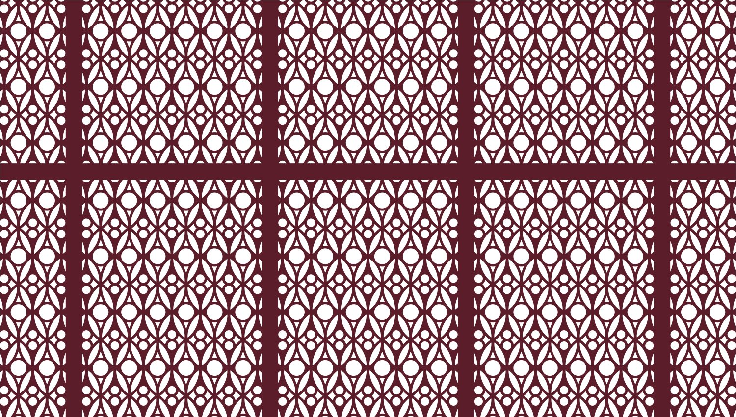 Parasoleil™ Wild Spinach© pattern displayed with a burgundy color overlay